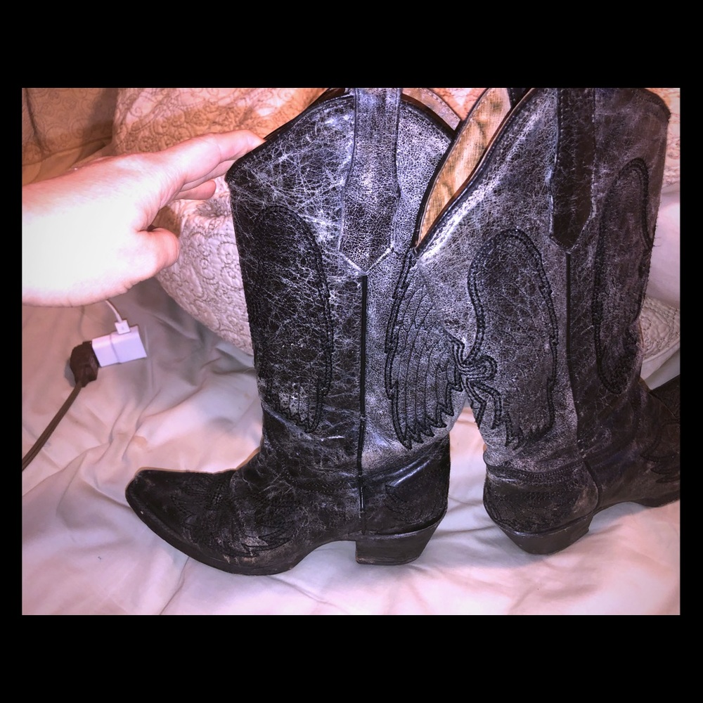 Circle G western snip toe boot sz 7